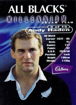 1999 Cadbury Millennium Dream Team #4 Andy Haden Front